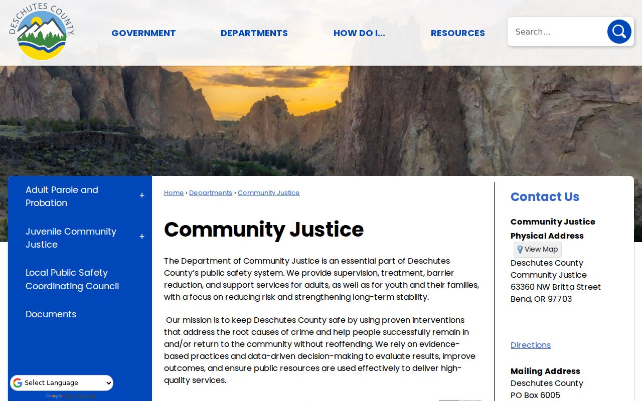 Deschutes County sex offender community notification and warning
